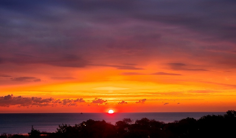 Sunrise over Lake Michigan October 30 2023